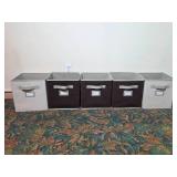 Set of 5 Collapsible Fabric Storage Bins