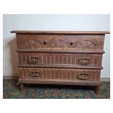 Vintage Wooden Dresser with Three Drawers