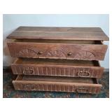 Vintage Wooden Dresser with Three Drawers