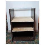 Wooden Open-Frame Shelf with Adjustable Height - 26x18x19 inches