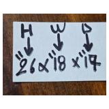 Wooden Open-Frame Shelf with Adjustable Height - 26x18x19 inches