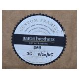 Framed Vintage Linen Handkerchief with Lace Detail