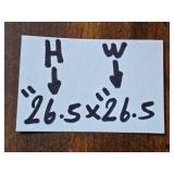 Framed Vintage Linen Handkerchief with Lace Detail