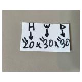 Beige Square Table 20" x 30" x 30"