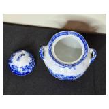 Sterling & Cauldon China in Blue and White Patterns and Glass Vases