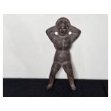 Vintage Collection: Rustic Metal Box, Sculpture, and Antique Tools