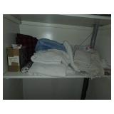 Assorted Collection of Bathroom Towels, Toiletries, and First Aid Supplies