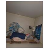 Assorted Collection of Bathroom Towels, Toiletries, and First Aid Supplies