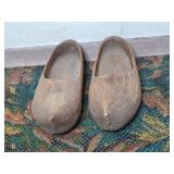 Antique Wooden Clogs with Traditional Design