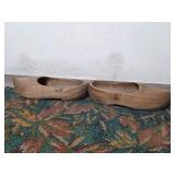 Antique Wooden Clogs with Traditional Design