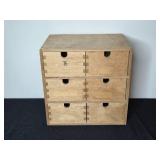 Mini Wooden Drawer Set for Jewelry or Organizing and Decorative Case with Tropical Design