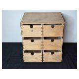Mini Wooden Drawer Set for Jewelry or Organizing and Decorative Case with Tropical Design