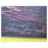 Framed Artwork of Sailing with Signed Signature