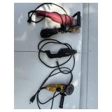 Lot of 3 Power Tools: Dewalt Angle Grinder, Wagner Heat Gun, and Biscuit Jointer