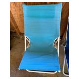 Pair of Used Beach Chairs with Metal Frames