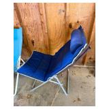 Pair of Used Beach Chairs with Metal Frames