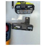 Bosch Jigsaw with Case, Ryobi 18V Drill Set, and Drill Bits