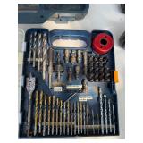 Bosch Jigsaw with Case, Ryobi 18V Drill Set, and Drill Bits