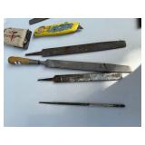 Collection of Hand Tools and Galvanized Metal Bucket