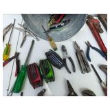 Collection of Assorted Hand Tools with Container
