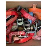 Collection of Assorted Tie Down Straps and C-Clamps