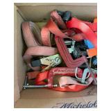 Collection of Assorted Tie Down Straps and C-Clamps