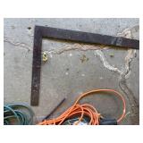 Assorted Clamps, Rulers, Extension Cords, and Square Set