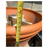 Large Terracotta and Plastic Planter Set