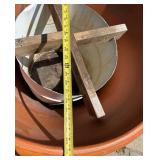 Large Terracotta and Plastic Planter Set