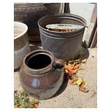 Collection of Rustic Outdoor Pots and Planters