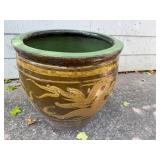 Large Ceramic Dragon Planter with Green Interior