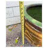 Large Ceramic Dragon Planter with Green Interior