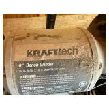KRAFTtech 6-Inch Bench Grinder with Work Light