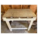 Rustic Wooden Workbench Table