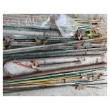 Assorted Metal and Plastic Garden Stakes and Supports