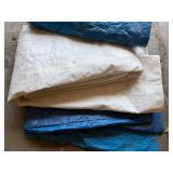 Set of Heavy-Duty Tarps in Blue and White