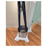 Vintage Large Decorative Rowing Oars in Metal Holder