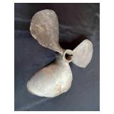 Vintage Brass Horn and Metal Propeller