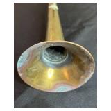 Vintage Brass Horn and Metal Propeller