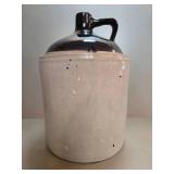 Vintage Stoneware Crock Jug with Handle, 5 Gallon
