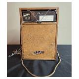 Vintage Tokyo Shibaura Electric Co. AM/FM Wooden Radio with Earphones