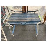 Set of Vintage Outdoor Chairs and Wicker Side Table