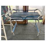 Set of Vintage Outdoor Chairs and Wicker Side Table