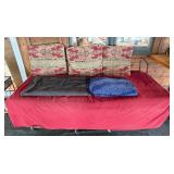 Folding Daybed with Cushions and Blankets
