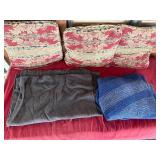 Folding Daybed with Cushions and Blankets