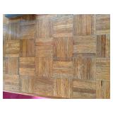 Wooden Dining Table with Parquet Design