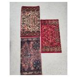 Set of 3 Vintage Persian-Style Small Area Rugs