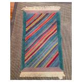 Collection of 2 Colorful Handwoven Rugs