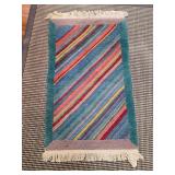 Collection of 2 Colorful Handwoven Rugs