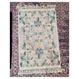 Set of 2 Vintage Rugs with Floral and Abstract Designs